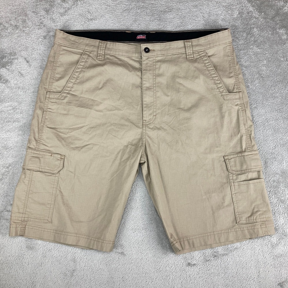 Dickies Menswear Cargo Shorts Size 40 Beige Cotton Blend Casual Outdoor